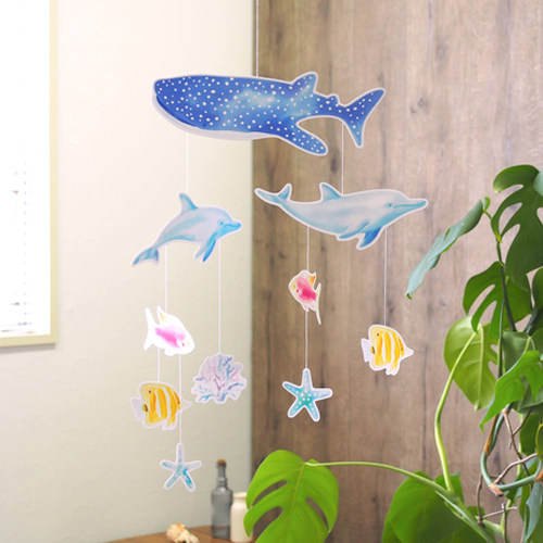 海洋生物主题风铃装饰纸模制作