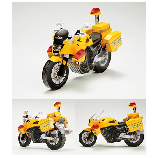 儿童手工折纸DIY拼装立体3D纸质模型益智玩具巡逻摩托车汽车车模