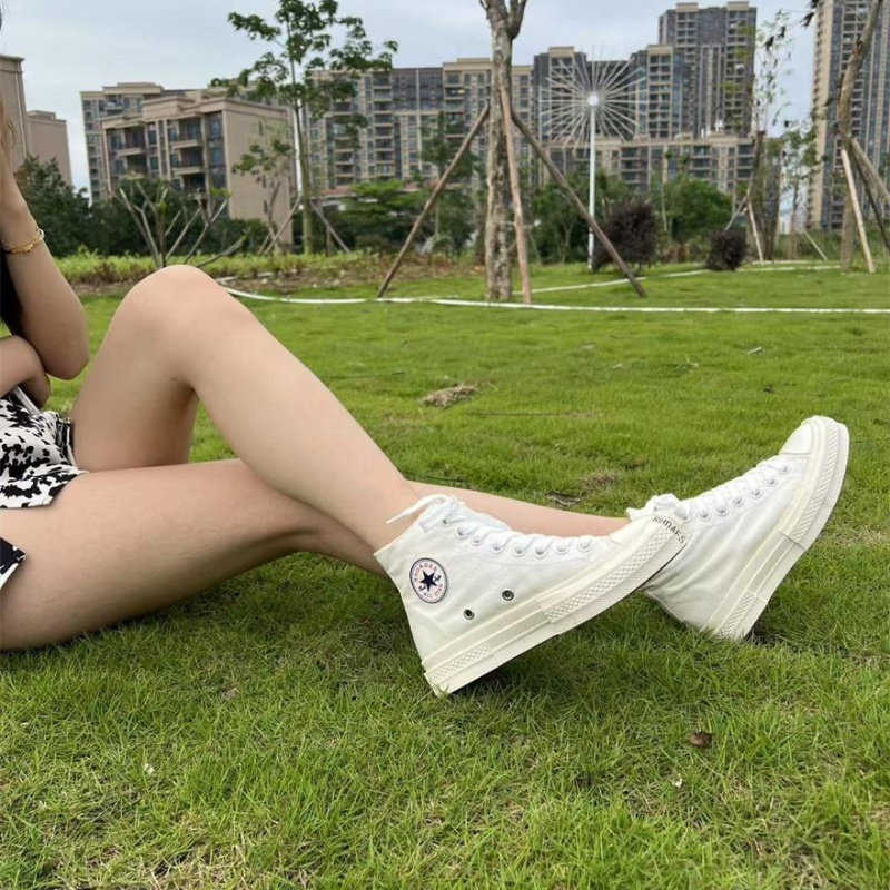 2025新款帆布鞋平底绑带学生鞋运动小白鞋防水台休闲女板鞋