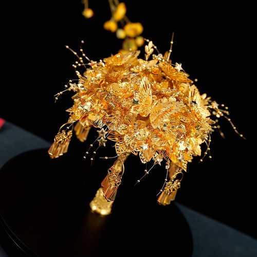 金色手捧花满天繁星diy材料包成品新娘结婚新婚礼秀禾服婚纱礼物