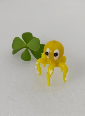 清仓*创意手工玻璃章鱼小摆件 八爪鱼海洋动物装饰鱼缸微景观造景