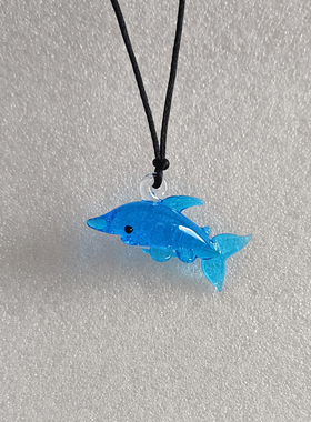 海洋生物夜光项链挂件玻璃工艺品