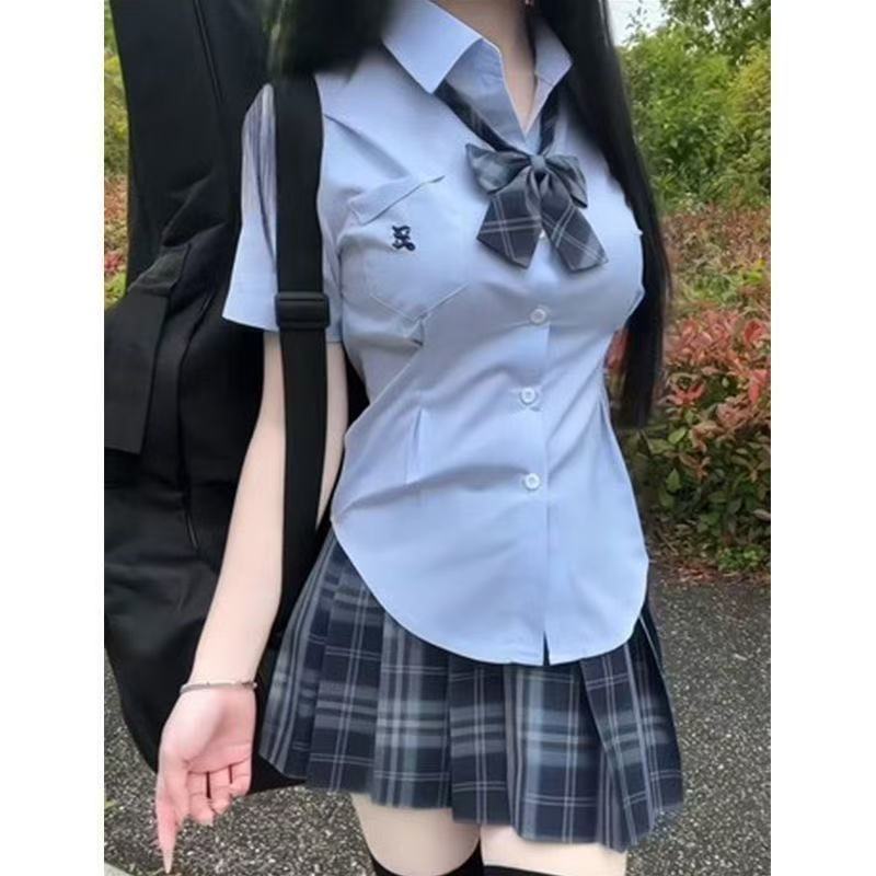 爆款原创收腰jk衬衫制服
