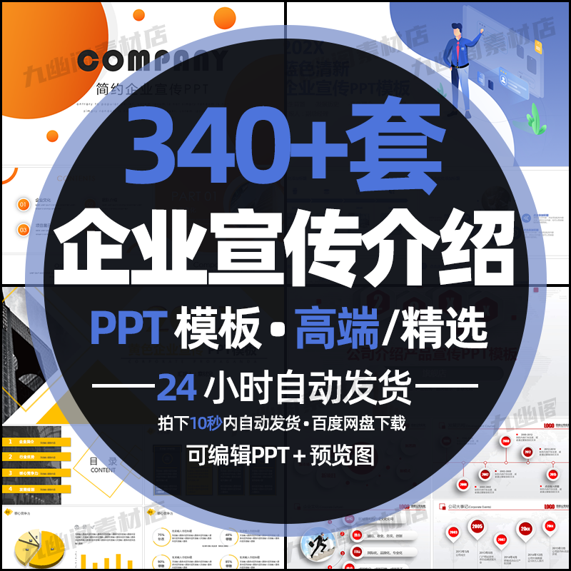 公司简介产品介绍ppt模板编辑修改企业宣传项目商务画册动态素材