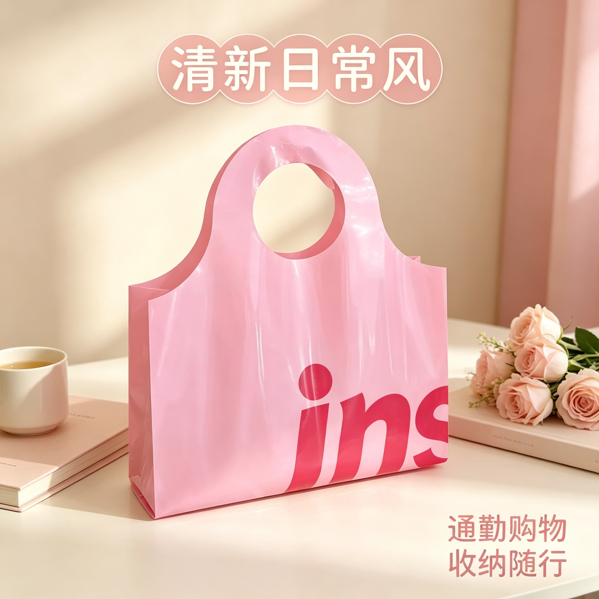 加厚塑料手提购物袋可定制logo