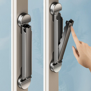 吸盘伸缩晾衣杆免打孔家用挂衣架飘窗阳台晾衣架折叠墙壁多功能