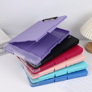 A4文件夹板横式书写垫板夹纯色学生文具试卷夹竖版办公资料会议夹