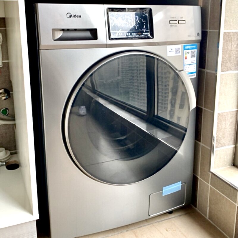 美的10公斤kg变频滚筒洗衣机全自动家用洗脱一体MG100S31DG5-Y1YW
