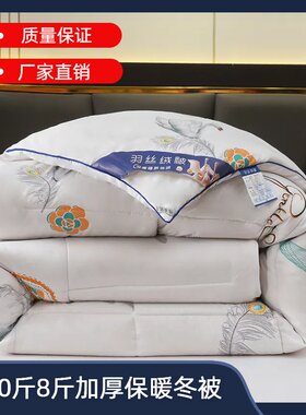 10斤加厚保暖羽丝绒冬被