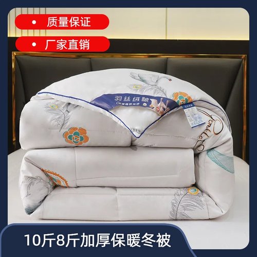 10斤加厚保暖羽丝绒冬被