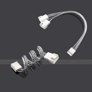 1分2特佛龙 一分三4PIN 主板4针温控PWM风扇延长线 主板4针一分二