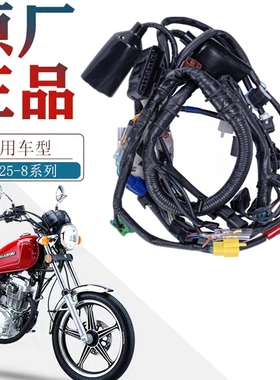 适用豪爵电喷太子摩托HJ125-8M-8V-8R 8U全车线束车体导线束原厂