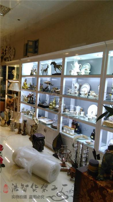 木质烤漆高柜饰品展示柜古董玉器陈列柜化妆品展示柜瓷器摆件货架