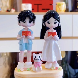软陶石塑粘土DIYQ版人偶照片定制生日结婚情侣闺蜜礼物毕业公仔