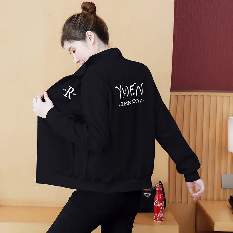 加绒不加绒/短外套女2025春秋新款韩版立领休闲宽松夹克上衣ins潮