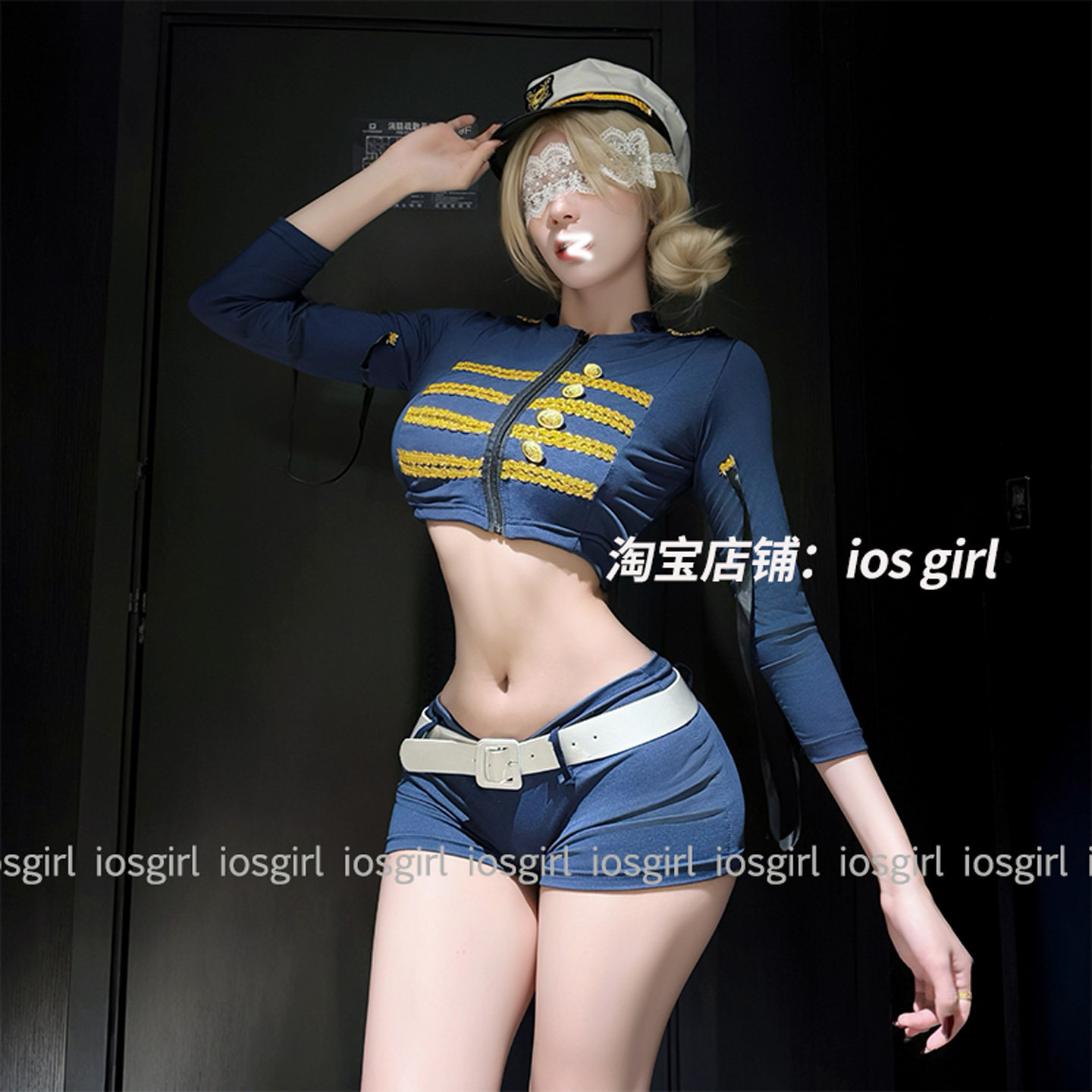 纯欲性感女警夜店睡裙套装
