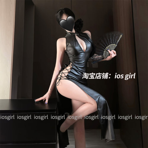 iosgirl新中式雾面皮性感睡裙
