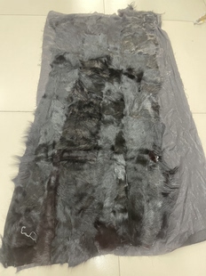 黑托卡长羊毛拼貂水貂褥子真皮毛貂皮原材料皮草毯子皮料面料DIY