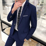 大码男西服套装男士职业伴郎韩版结婚商务正装外套修身休闲小西装，男装西服套装，星座1607