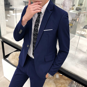 大码男西服套装男士职业伴郎韩版结婚商务正装外套修身休闲小西装图片