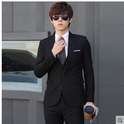 男士西服套装韩版商务修身小西装职业正装伴郎新郎结婚礼服三件套图片