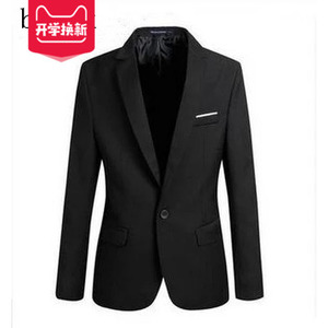 西装男秋冬新款秋装韩版潮流青年西服外套修身纯色休闲西服男上衣图片