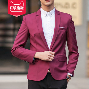 2022春夏新款修身韩版商务休闲职业西装新郎结婚礼服上衣男士西服图片