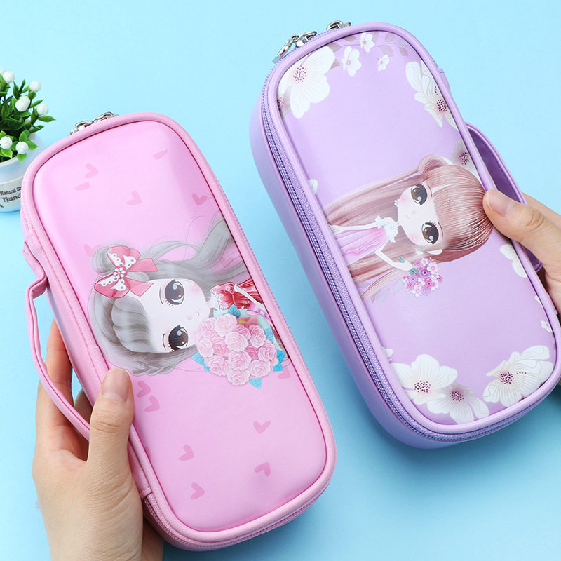 绍泽文化开学学习用品大容量帆布笔袋儿童学生铅笔袋文具盒铅笔盒