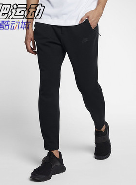 酷动城 NIKE NSW TCH FLC 男子针织休闲收腿九分裤861680-010/451