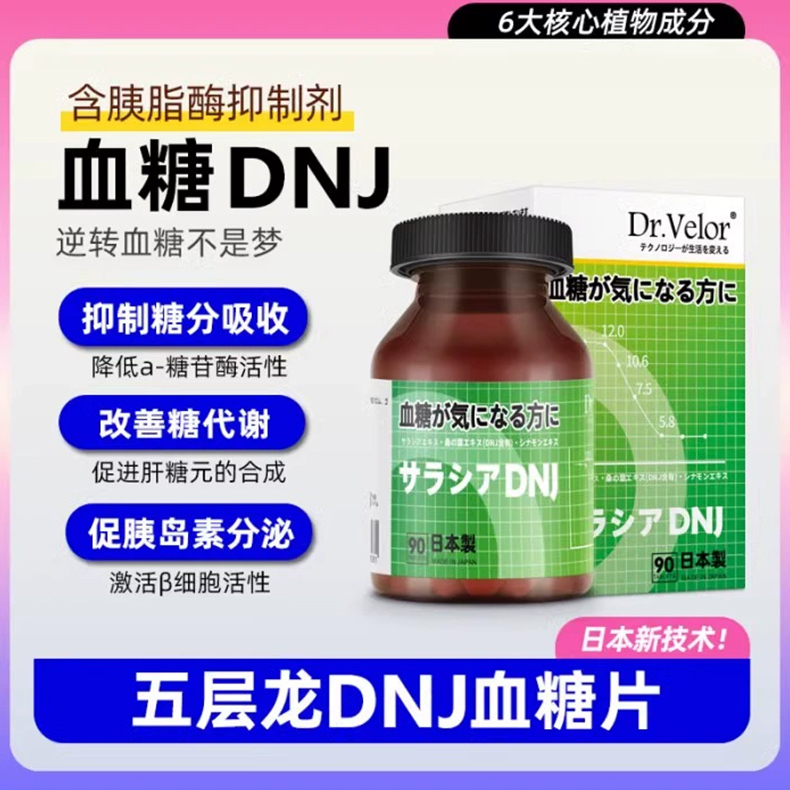 日本进口五层龙DNJ片血糖平衡片