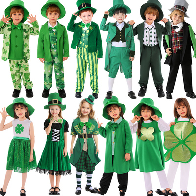 圣帕特里克传统节日民族表演服