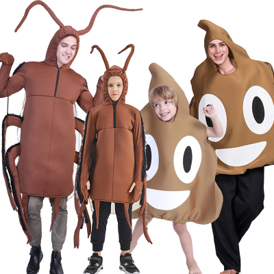 taobao agent Halloween party parent -child dressing cockroaches to stool COS clothing adult children's cartoon playing funny clothes