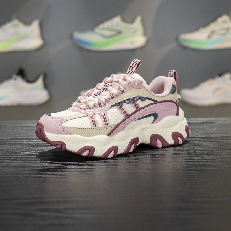 李宁增高女子系带休闲鞋