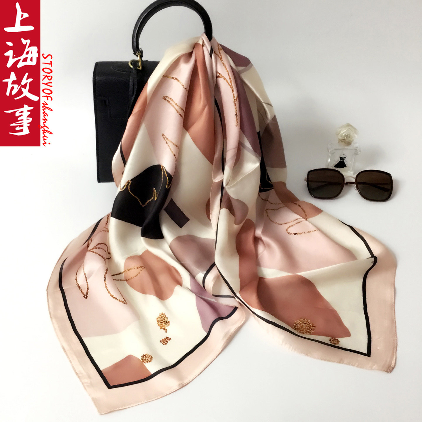 真丝围巾女款新款桑蚕丝披肩丝巾大方巾秋冬季轻奢高级感新年送礼