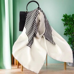 真丝大方巾春秋新款100%桑蚕丝围巾披肩中老年妈妈丝巾女90x90cm