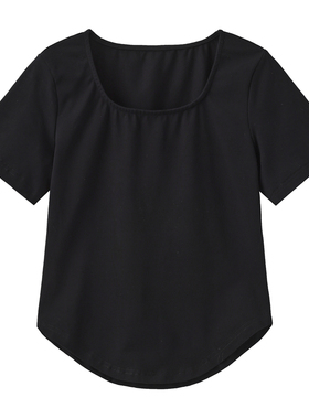 Sparrow Lab辣妹方领短袖T恤女夏季设计感修身显瘦气质新短款上衣