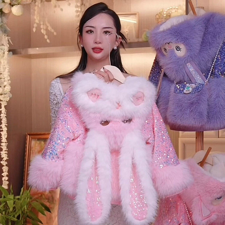 女童皮草2025新款冬装儿童冬皮草/仿皮草