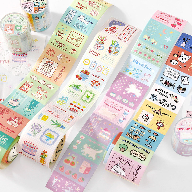 随心涂鸦绘模切和纸胶带 ins韩系可爱风手帐DIY拼贴素材贴画贴纸,文具电教/文化用品/商务用品,胶带/胶纸/胶条,淘宝优惠券,粉丝福利购,淘宝优惠卷