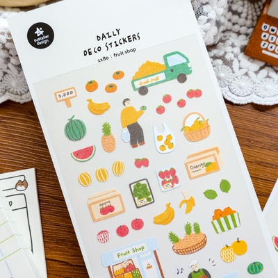 韩国suatelier贴纸fruitshop