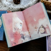 手绘爱丽丝彩页日记本 ins风高颜值记事本手帐本复古手账本笔记本