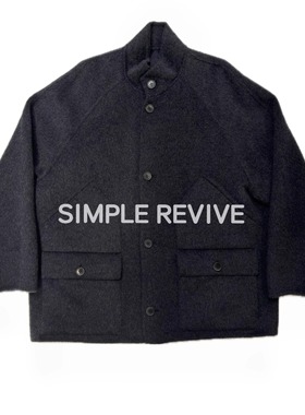 SIMPLE REVIVE【黑标系列】双面呢100澳洲羊毛新中式开衫纽扣大衣