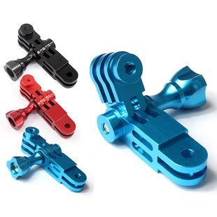 运动相机延长杆gopro大疆调节臂反向长短连接头转接头盔支架配件