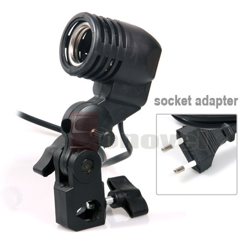 摄影补光灯头E27万向灯座