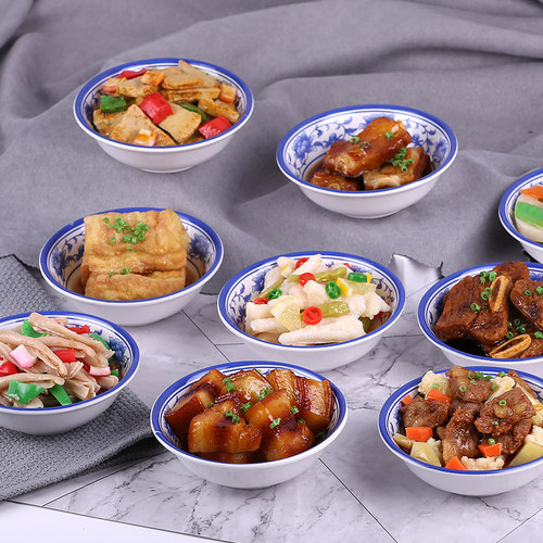 PVC材质菡艺模玩仿真食物小碗菜