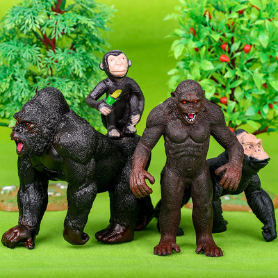 仿真银背大黑猩猩站立人猿狒狒