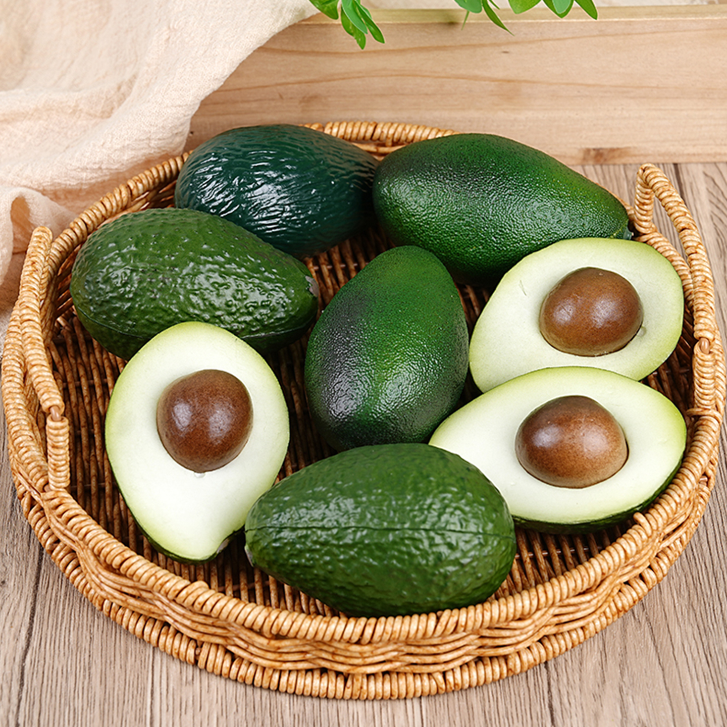 菡玄妙艺仿真模型塑料牛油果道具