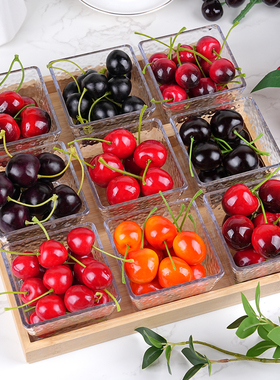 仿真樱桃车厘子模型小水果蔬菜道具假水果小樱桃果拍摄道具装饰品