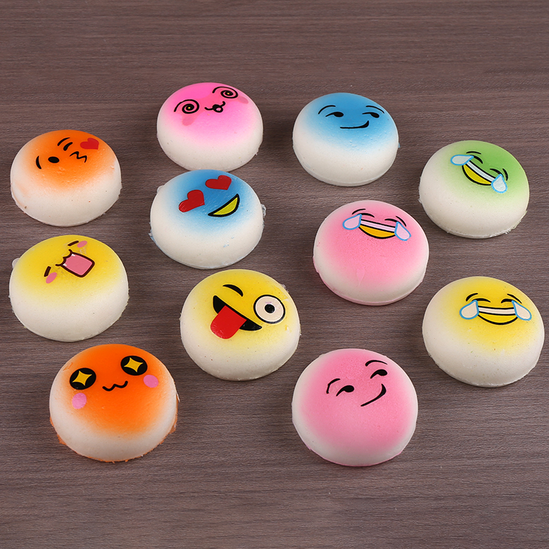 仿真表情小面包PU软材质模型假面包蛋糕橱窗展示儿童玩具过家家