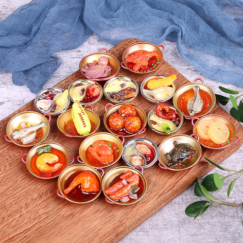 菡艺模玩鸳鸯火锅干锅微缩食玩