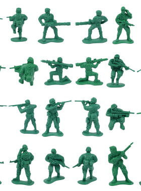步兵成人沙盘玩具军事打战玩偶优质塑料怀旧绿色二战现代兵人模型